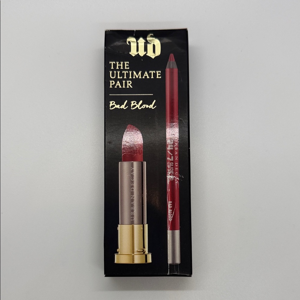 Urban Decay The Ultimate Pair in Red Bad Blood kit lipstick pencil